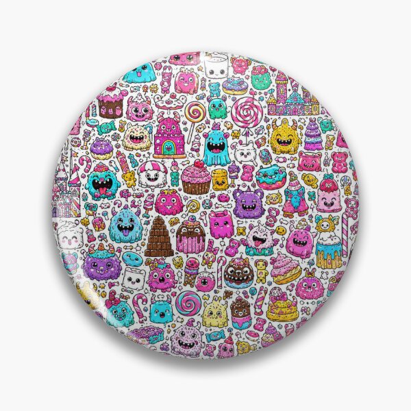 Item preview, Candyland Monster Doodle Pattern designed and sold by i-corp.