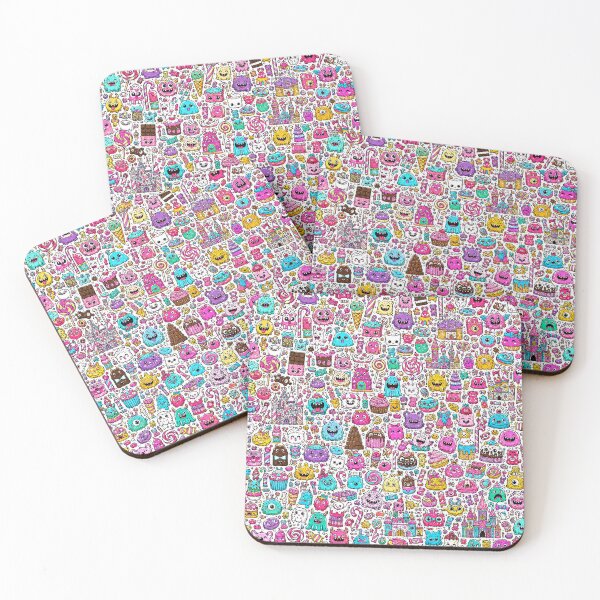 Item preview, Candyland Monster Doodle Pattern designed and sold by i-corp.