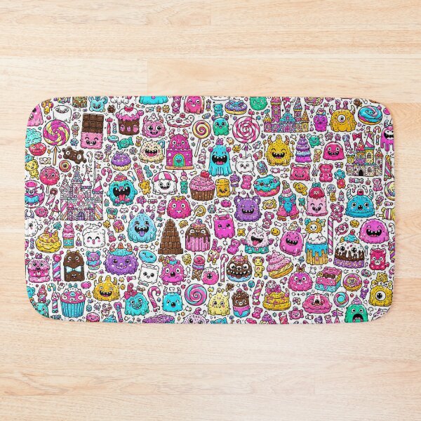 Item preview, Candyland Monster Doodle Pattern designed and sold by i-corp.