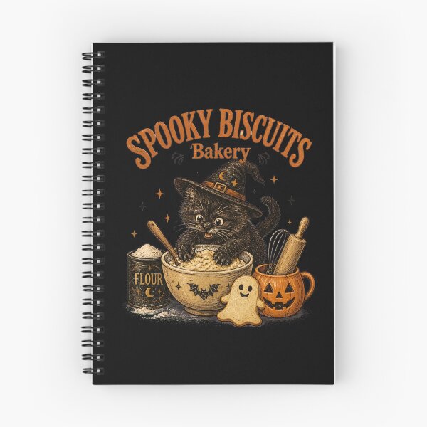 Item preview, Spooky Biscuits Bakery Black Cat Halloween Cute Ghost Cookie designed and sold by felixpalette.
