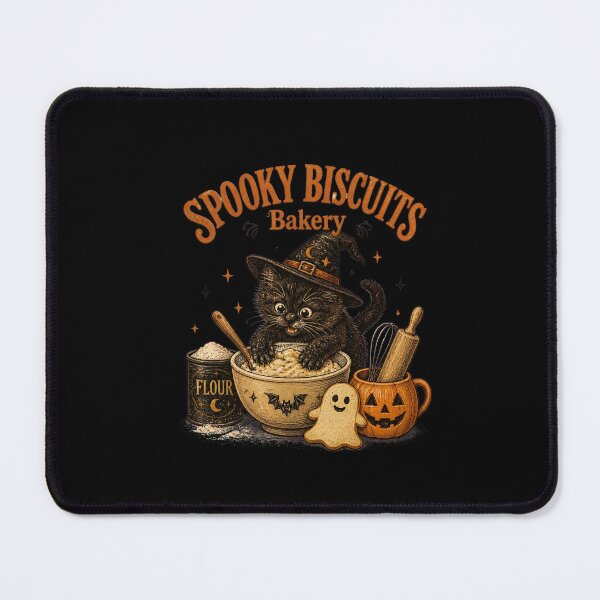 Item preview, Spooky Biscuits Bakery Black Cat Halloween Cute Ghost Cookie designed and sold by felixpalette.