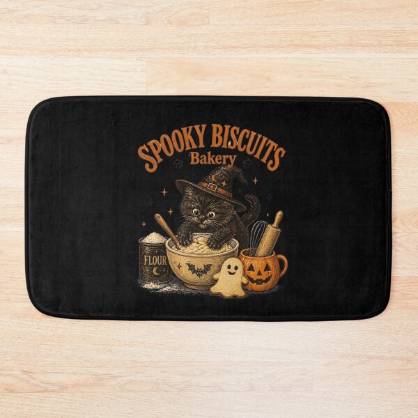 Item preview, Spooky Biscuits Bakery Black Cat Halloween Cute Ghost Cookie designed and sold by felixpalette.