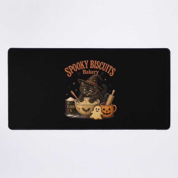 Item preview, Spooky Biscuits Bakery Black Cat Halloween Cute Ghost Cookie designed and sold by felixpalette.