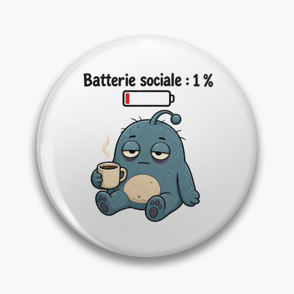Item preview, Social battery at 1% | Introvert humor t-shirt designed and sold by J-Impression.