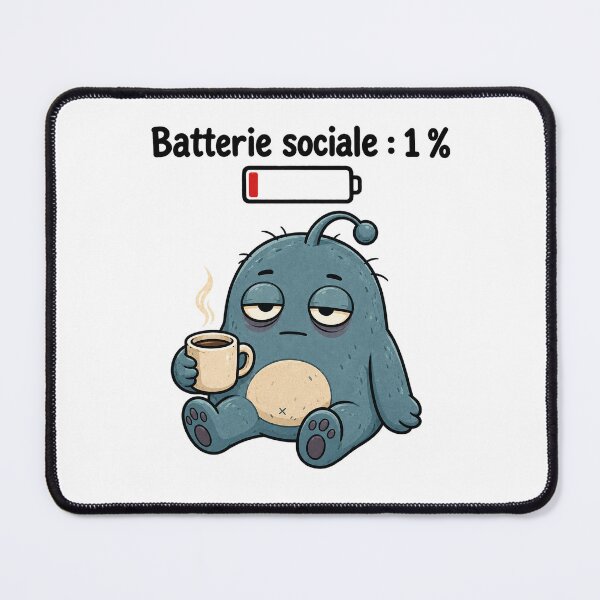 Item preview, Social battery at 1% | Introvert humor t-shirt designed and sold by J-Impression.