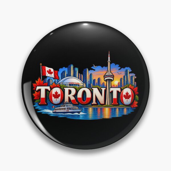 Item preview, Toronto Canada Skyline – CN Tower, Maple Leaf & Canadian City Design designed and sold by SVALANART.