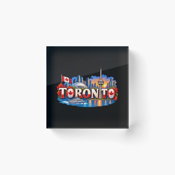 Item preview, Toronto Canada Skyline – CN Tower, Maple Leaf & Canadian City Design designed and sold by SVALANART.