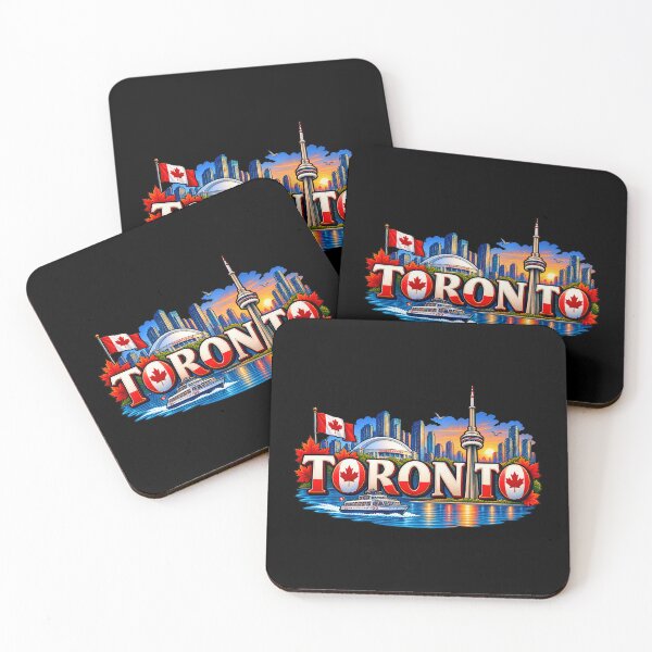 Item preview, Toronto Canada Skyline – CN Tower, Maple Leaf & Canadian City Design designed and sold by SVALANART.