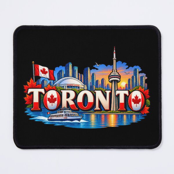 Item preview, Toronto Canada Skyline – CN Tower, Maple Leaf & Canadian City Design designed and sold by SVALANART.