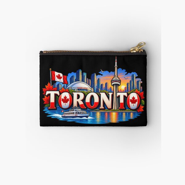 Item preview, Toronto Canada Skyline – CN Tower, Maple Leaf & Canadian City Design designed and sold by SVALANART.