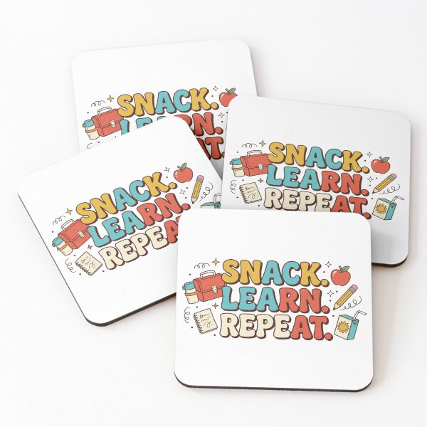 Item preview, Snack Learn Repeat – Funny Cute Back to School Kids Design designed and sold by Brain shot.