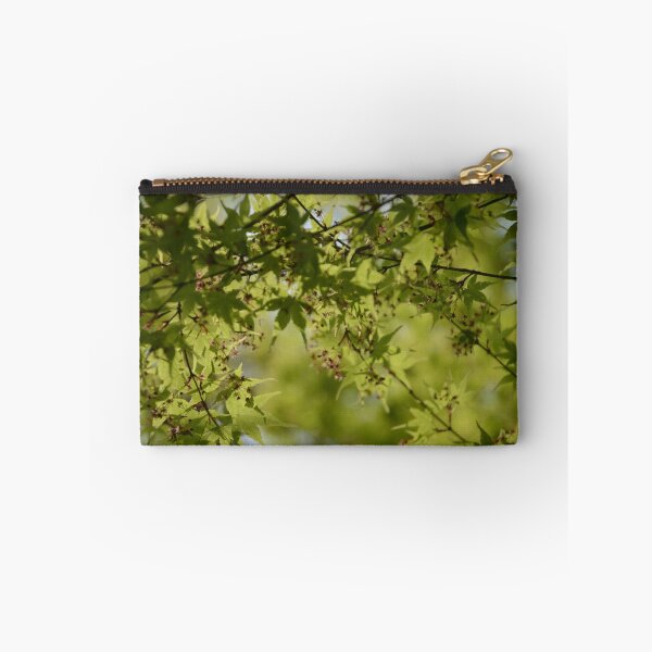 Item preview, Sunlit Green Japanese Maple Leaves and Flowers designed and sold by MiraNadaPrints.