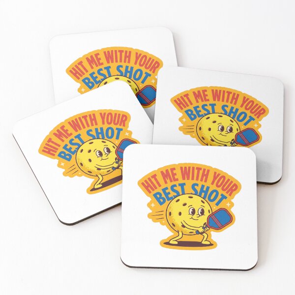 Item preview, Hit Me With Your Best Shot Retro Pickleball Mascot designed and sold by randaper.