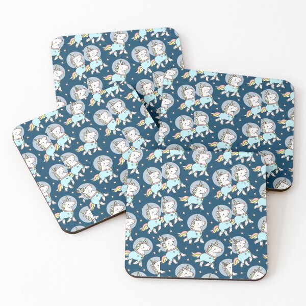 Item preview, Cute Space Unicorn Astronaut - Kawaii Pastel Navy Pattern designed and sold by chatzous.
