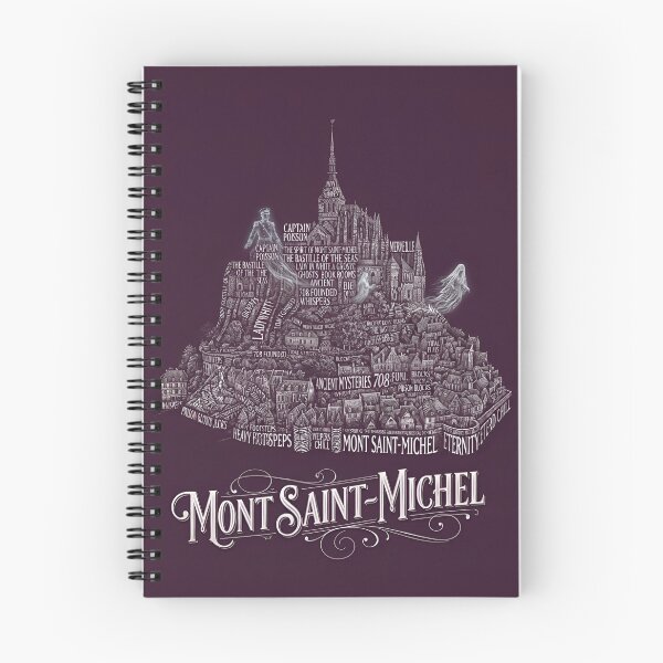 Item preview, Mont Saint-Michel Normandy France Ghost Captain Poisson Typography Art designed and sold by naughty-raccoon.