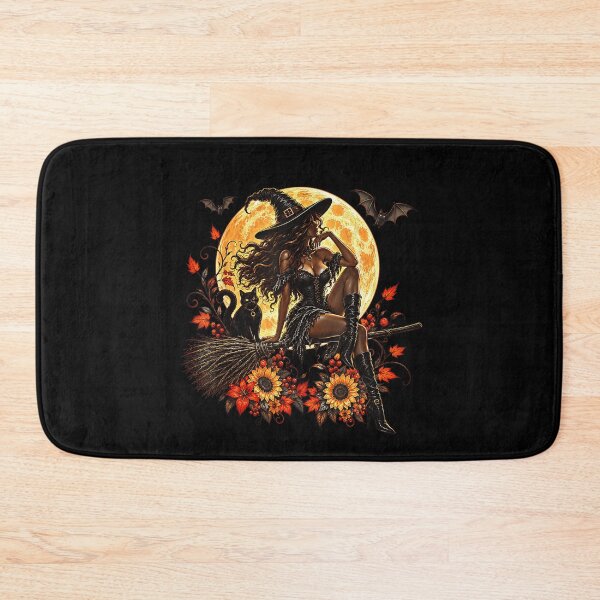 Item preview, Gothic Witch Black Cat Full Moon Autumn Halloween Art designed and sold by TadeoNivar.