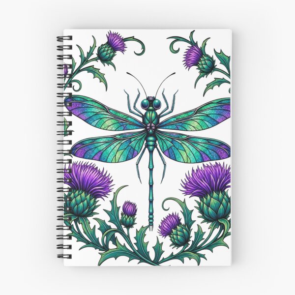 Item preview, Dragonfly and Thistle designed and sold by Art by Amy Panfalone.