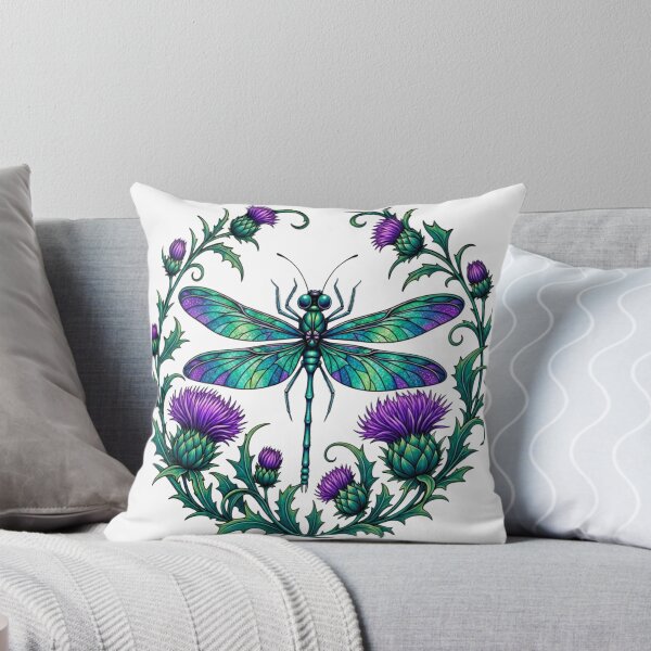Item preview, Dragonfly and Thistle designed and sold by Art by Amy Panfalone.