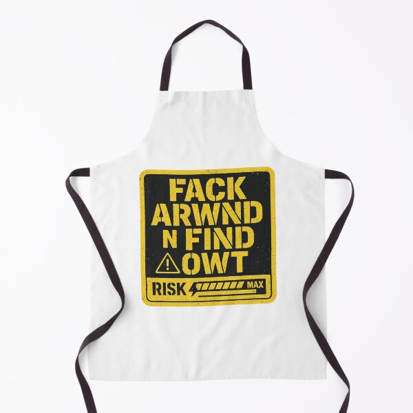 Item preview, F*ck Around N Find Out Warning Sign – Risk Level Max Bold Statement Design designed and sold by SoulThread Studio.