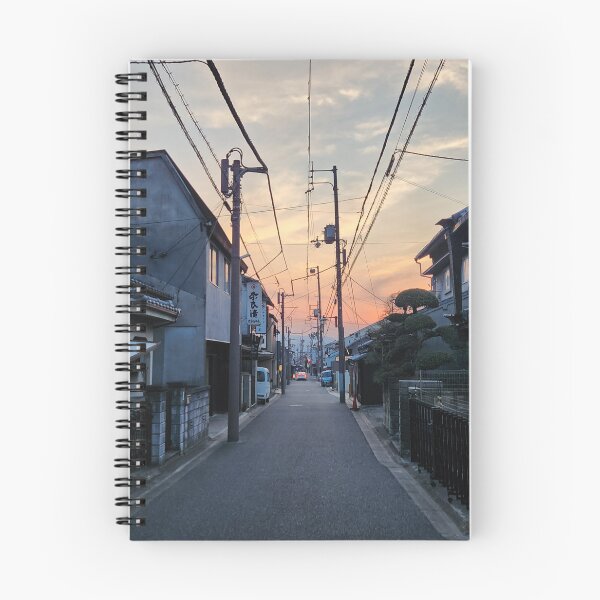 Item preview, Quiet Japanese Alleyway Under Warm Sunset Sky designed and sold by MiraNadaPrints.