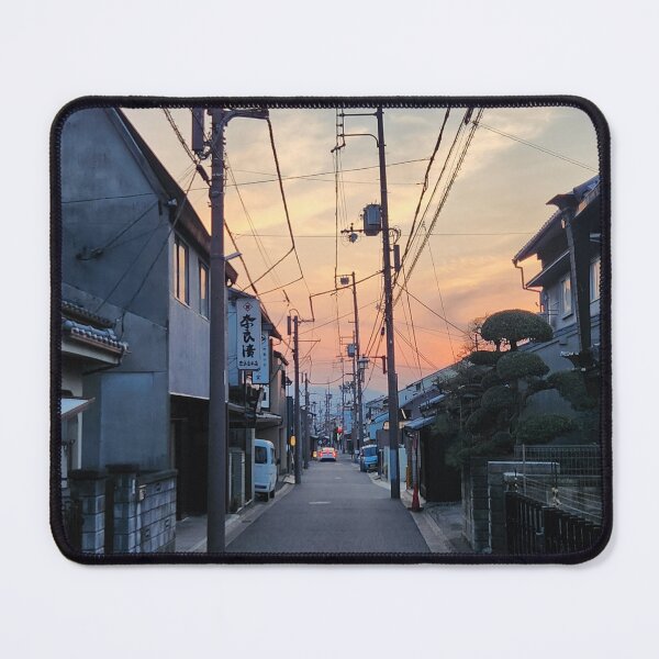 Item preview, Quiet Japanese Alleyway Under Warm Sunset Sky designed and sold by MiraNadaPrints.