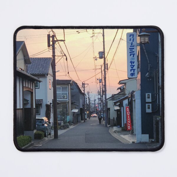 Item preview, Sunset Glow Over Quiet Japanese Residential Street designed and sold by MiraNadaPrints.