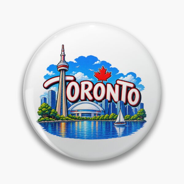 Item preview, Toronto CN Tower & Waterfront – Canada Skyline Maple Leaf Design designed and sold by SVALANART.