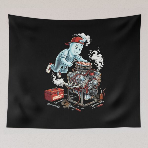 Item preview, Speed Boost Ghost Mechanic Car Engine Automotive Gearhead  designed and sold by w66aboo.