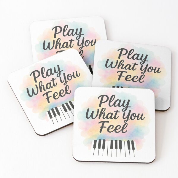 Artikelvorschau, Klavierkunstwerk „Spiel, was du fühlst“ – Inspirierendes Musikzitat | Musikgeschenk mit christlichem Bezug entworfen und verkauft von SoulThread Studio.