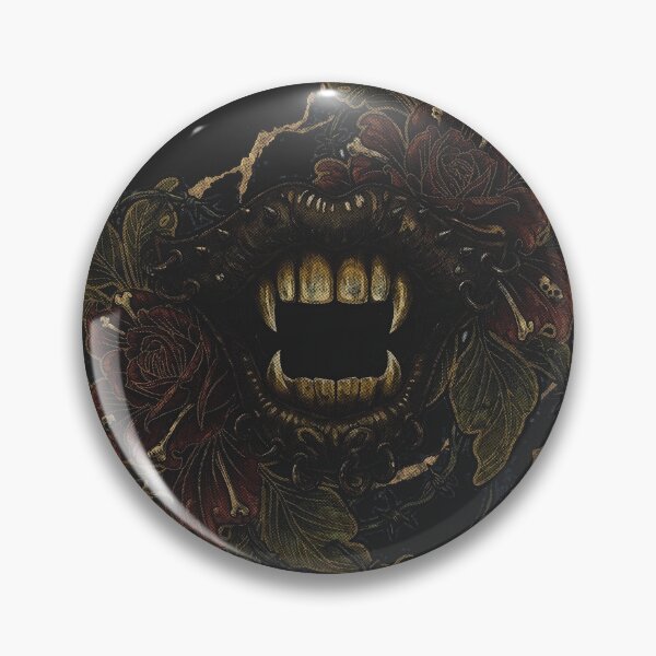 Item preview, Vampire Lips with Gothic Roses Dark Embrace Grunge Special Edition for Dark Textiles designed and sold by Apes of Wrath.
