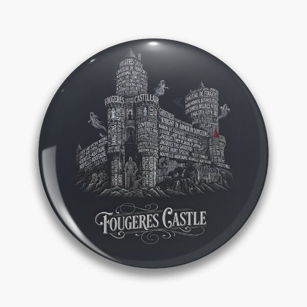 Item preview, Fougeret Castle France Haunted Business Ghost Typography Art designed and sold by naughty-raccoon.
