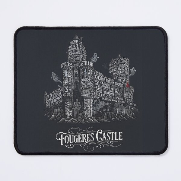 Item preview, Fougeret Castle France Haunted Business Ghost Typography Art designed and sold by naughty-raccoon.
