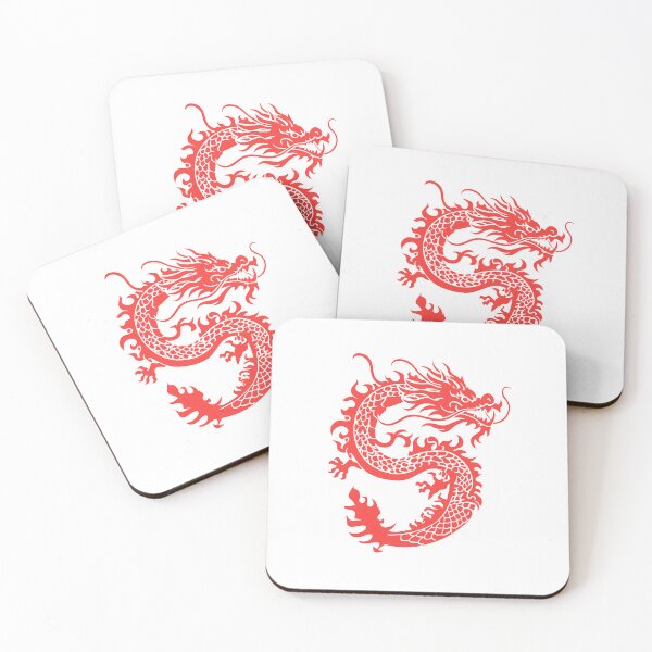 Item preview, Red Dragon Silhouette – Fierce Asian Dragon Fantasy Art designed and sold by Kruti Collection.