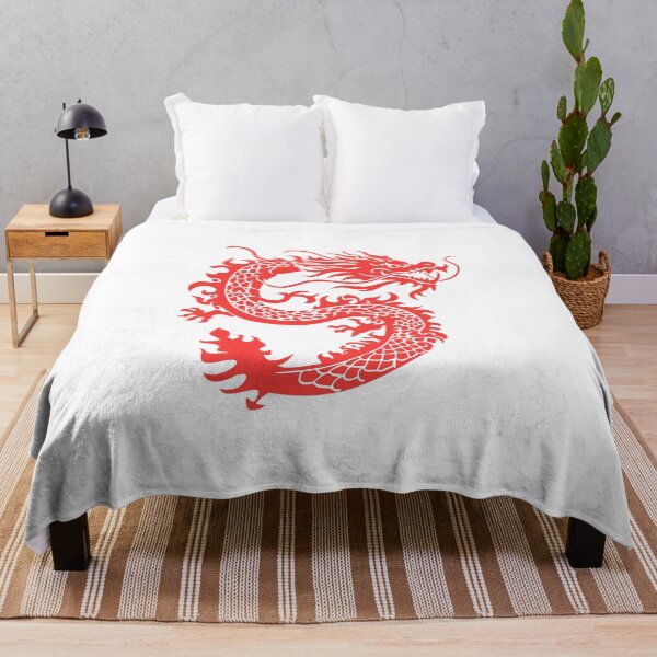 Item preview, Red Dragon Silhouette – Fierce Asian Dragon Fantasy Art designed and sold by Kruti Collection.