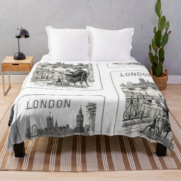 Item preview, London at Halloween poster sketch, Big Ben with skeleton designed and sold by Coolparrotgirl.