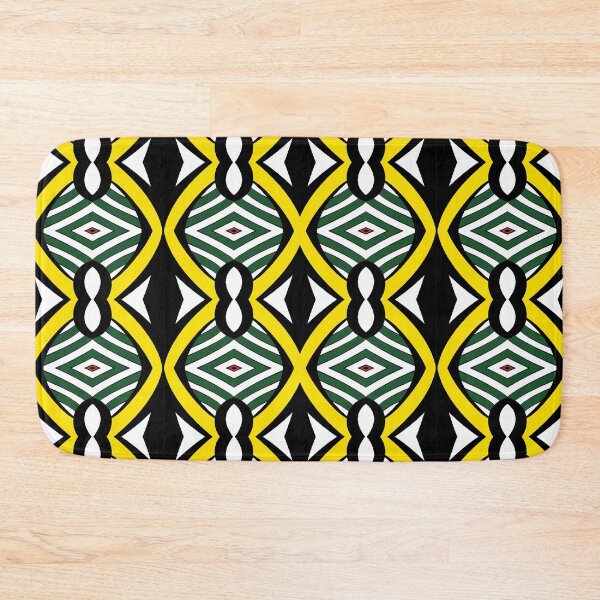Item preview, Sun Shields – Yellow, green and black African geometric pattern designed and sold by Chamalion.