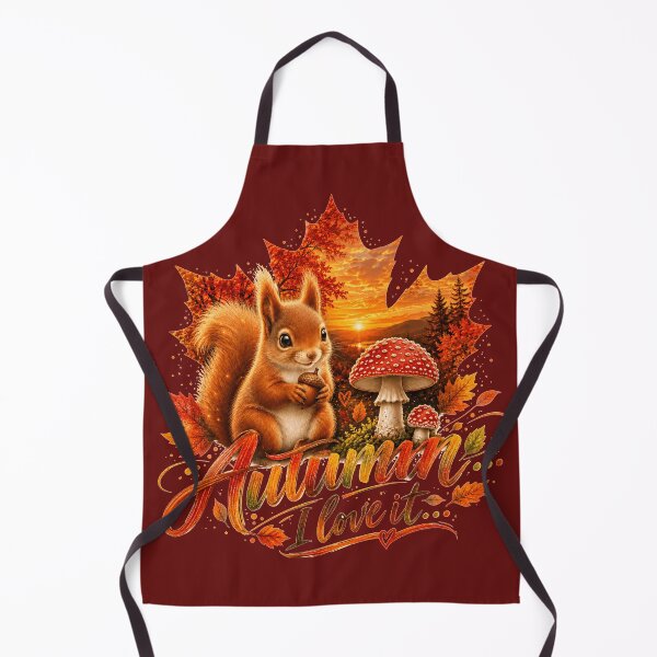 Item preview, Autumn I Love It – Cute Squirrel & Mushroom designed and sold by HeyFajnaLinja.