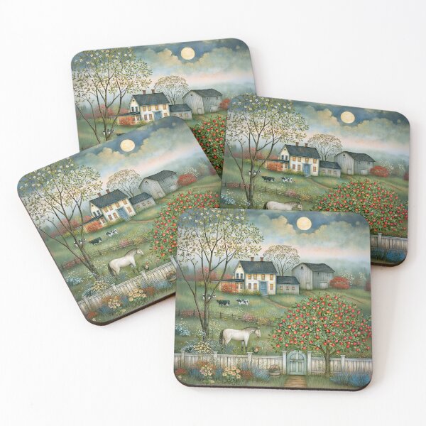 Item preview, Idyllic Farmhouse Under Full Moon designed and sold by Blue Horse Photo Magic.