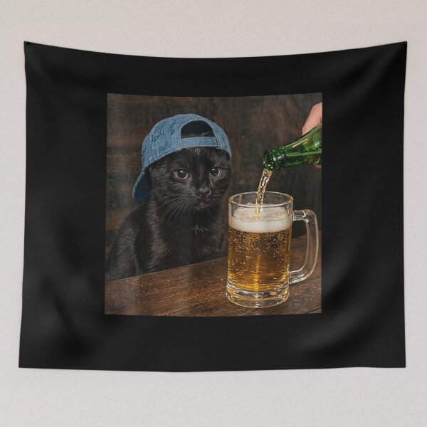 Item preview,  Cat Smoking Beer Meme  designed and sold by BASKF.