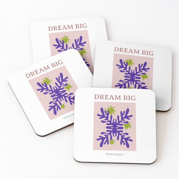 Item preview, Dream Big Work Hard - Abstract Matisse Inspired Retro Poster designed and sold by chatzous.