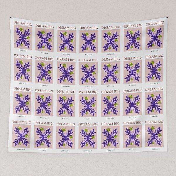 Item preview, Dream Big Work Hard - Abstract Matisse Inspired Retro Poster designed and sold by chatzous.