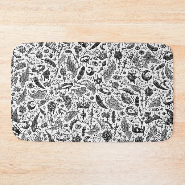 Item preview, Fallen Wings — Dark Angel Doodle Pattern designed and sold by i-corp.