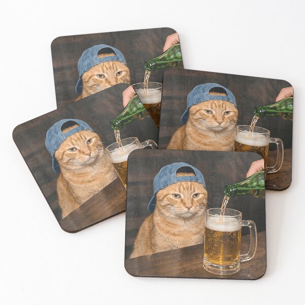 Item preview,  Cat Smoking Beer Meme  designed and sold by BASKF.