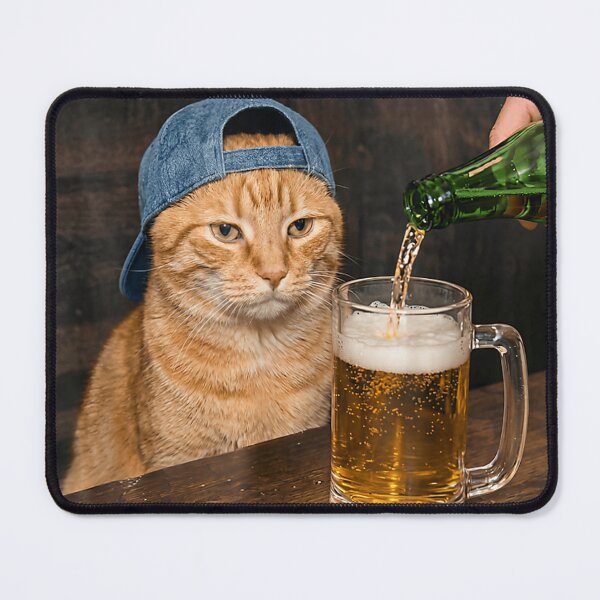 Item preview, Cat Smoking Beer Meme designed and sold by BASKF.
