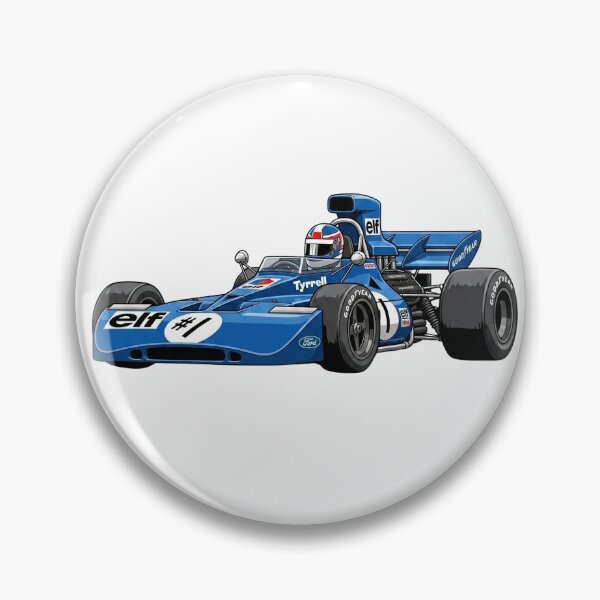 Item preview, 1971 Tyrrell 003 Jackie Stewart Champion Vintage F1 Grand Prix Racing Car Illustration designed and sold by Motorline44.