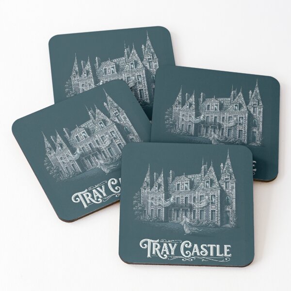 Item preview, Tray Castle Machecoul France Praying Nun Ghost Typography Art designed and sold by naughty-raccoon.