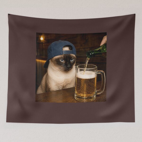 Item preview,  Cat Smoking Beer Meme  designed and sold by BASKF.
