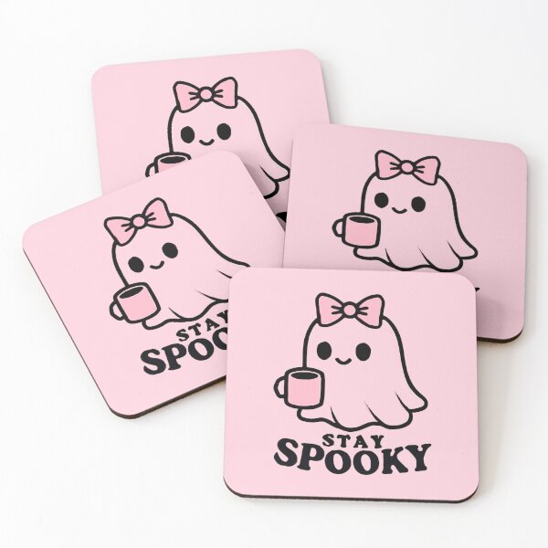Item preview, Stay Spooky Coquette Ghost Pink Bow Halloween designed and sold by KeySeen.