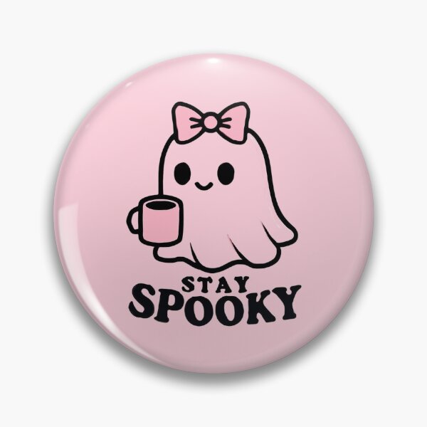 Item preview, Stay Spooky Coquette Ghost Pink Bow Halloween designed and sold by KeySeen.