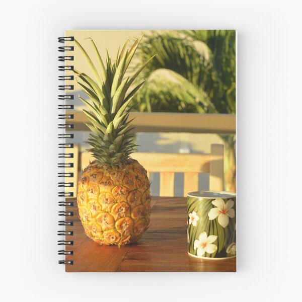 Item preview, Tropical Morning Coffee and Pineapple on Patio designed and sold by MiraNadaPrints.